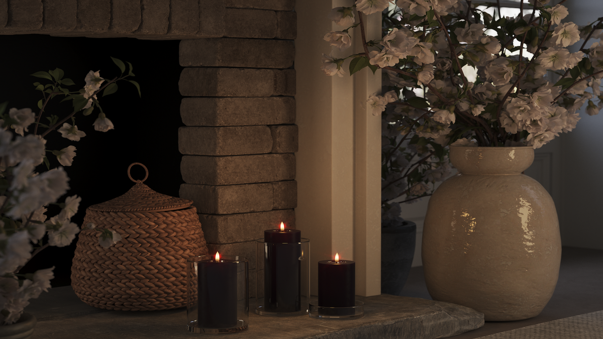 LED Blokuj świece z życiem LED płomień