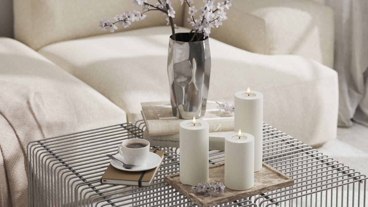 Naturlig tro LED Blockljus Med WetLook ™ -design