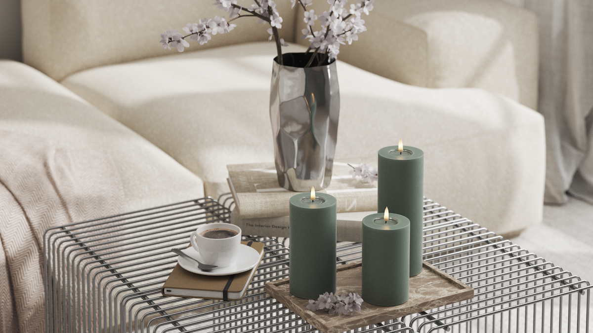 Naturlig tro LED Blockljus Med WetLook ™ -design