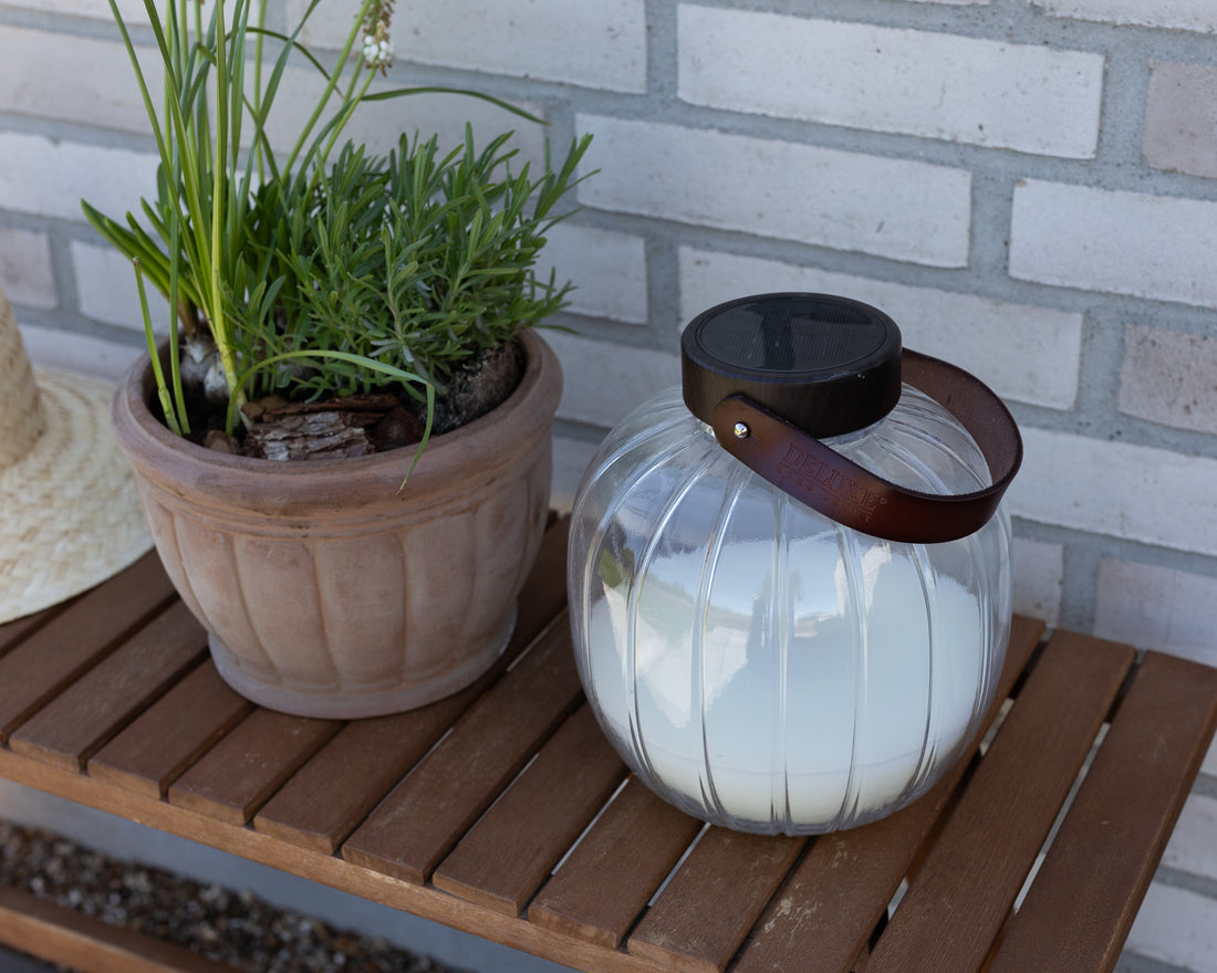 Deluxe Homeart LED-klaasist latern 20cm LED-laternad 4