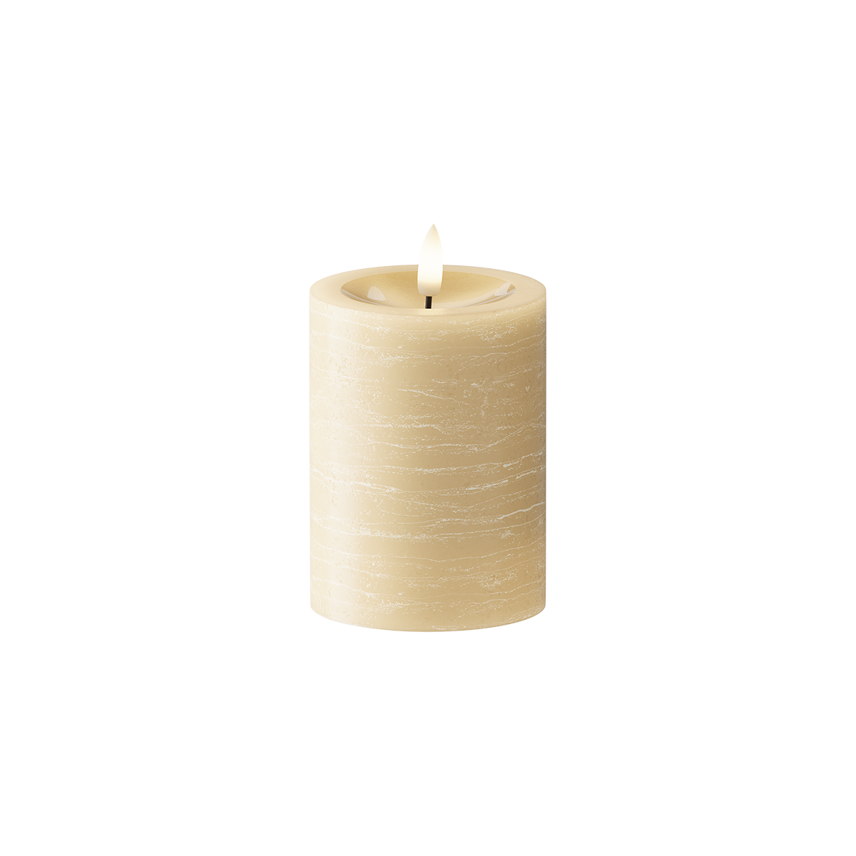 LED Blockljus Ø 7,5 x 10 cm Ljus Karamell