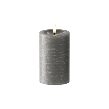 LED Blokklys Ø 7,5 x 12,5 cm Mørkegrå