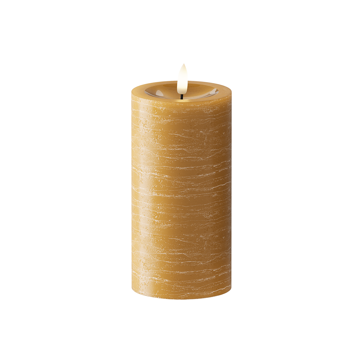 LED Blockljus Ø 7,5 x 15 cm Curry