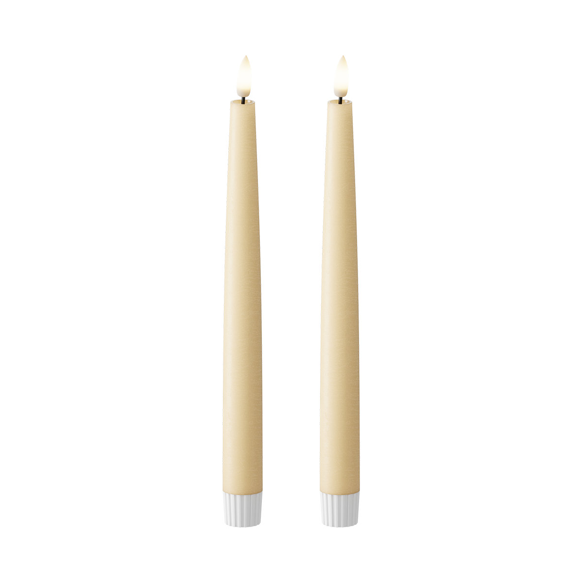 LED Kronlys 2 stk, Ø 2,2 x 25 cm Lys Karamell