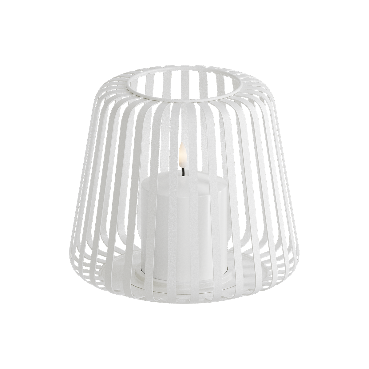 LED latern Ø 20 x 17 cm Valge