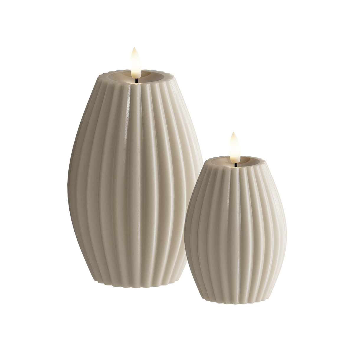 LED drážkové světlo 2 ks, Ø 7,5 x 10 + Ø 10 x 15 cm Písková
