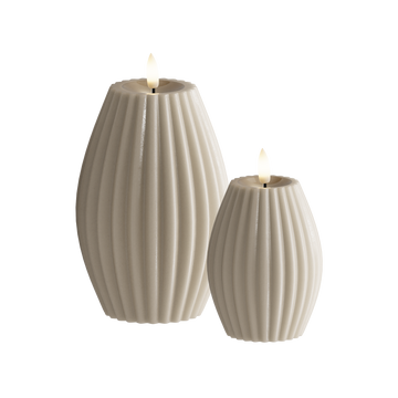 LED drážkové světlo 2 ks, Ø 7,5 x 10 + Ø 10 x 15 cm Písková