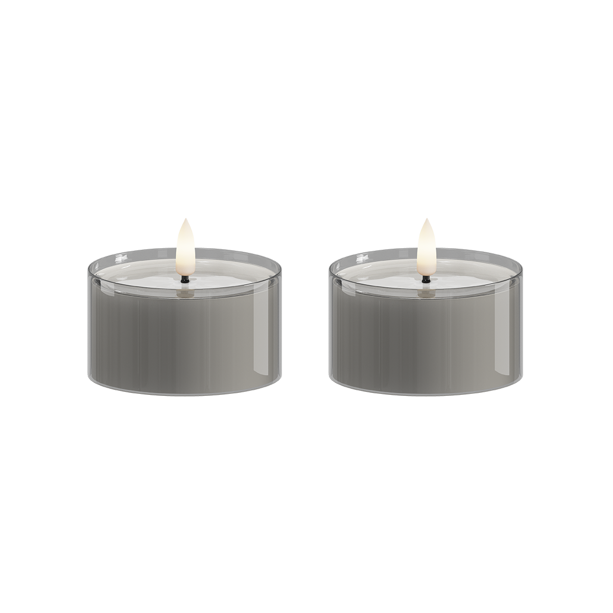 LED-teeküünal klaasis 2 tk, Ø 7,5 x 4,3 cm Hall