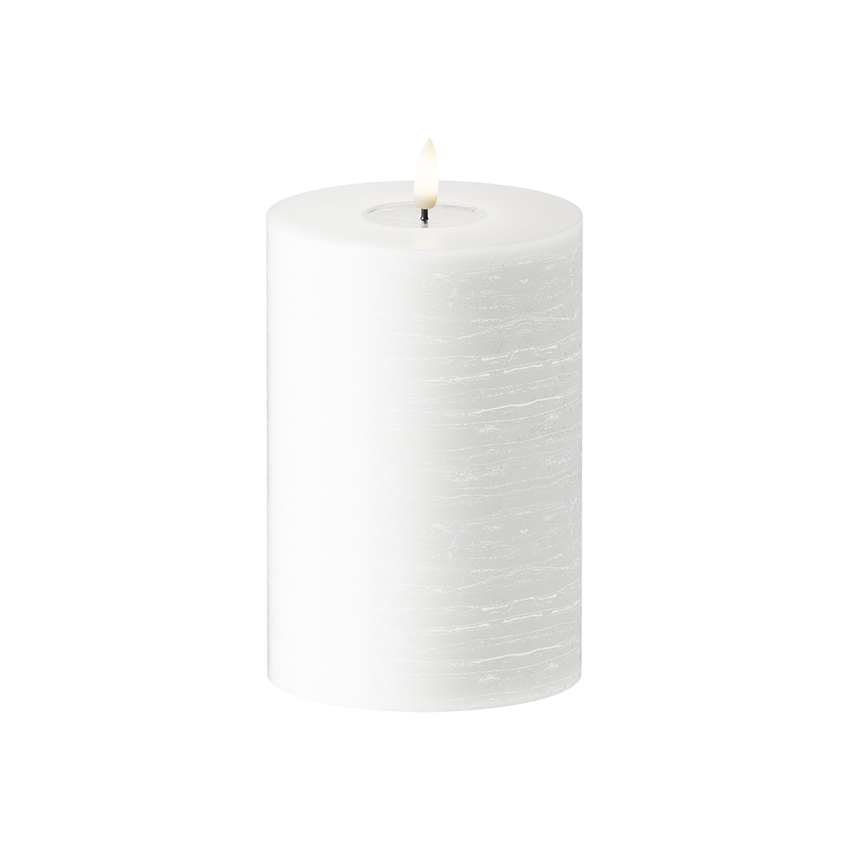 LED Blockljus WetLook Ø 10 x 15 cm Vit
