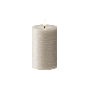 LED Blockljus WetLook Ø 7,5 x 12,5 cm Sand