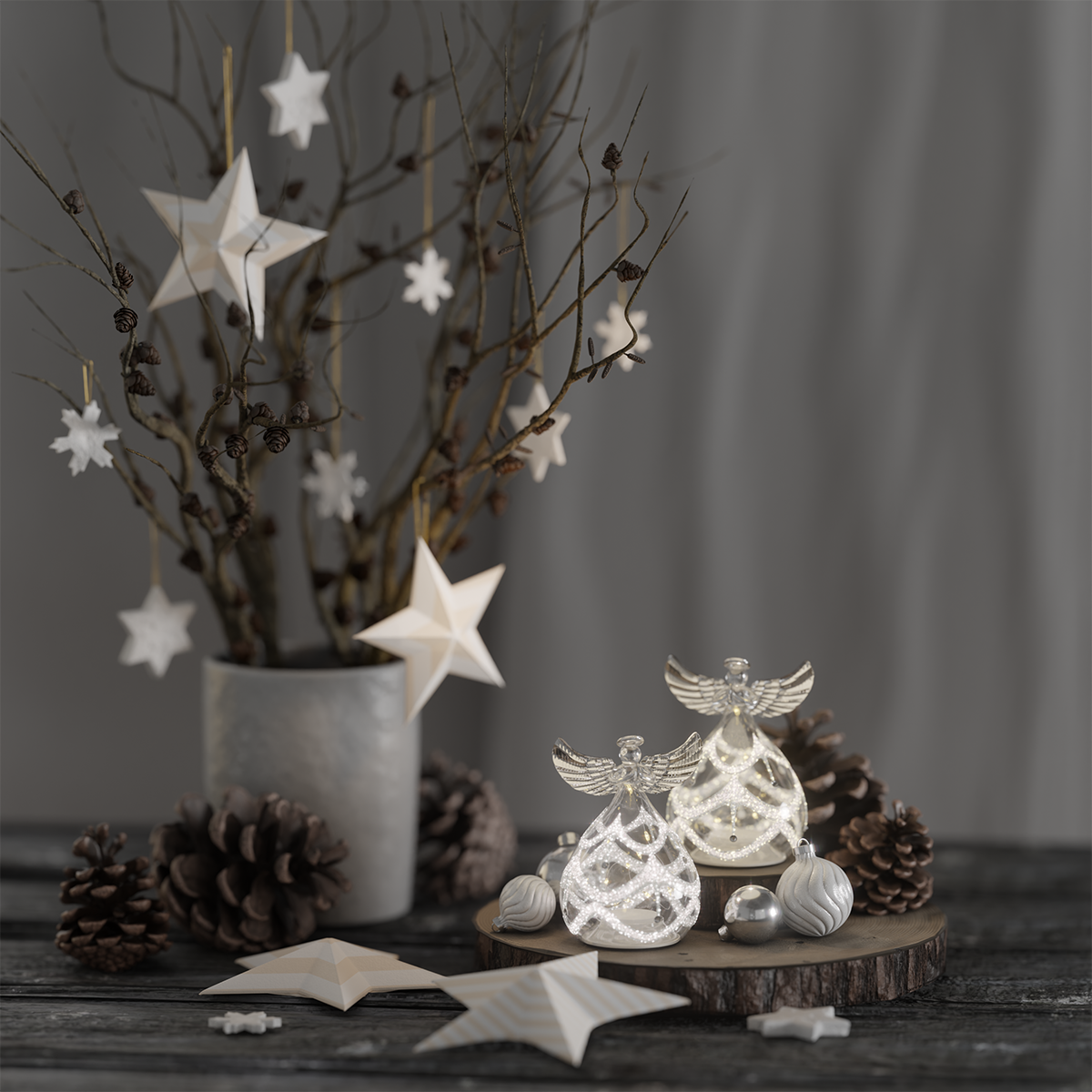 Deluxe Homeart Szklane aniołki 2 szt. 1