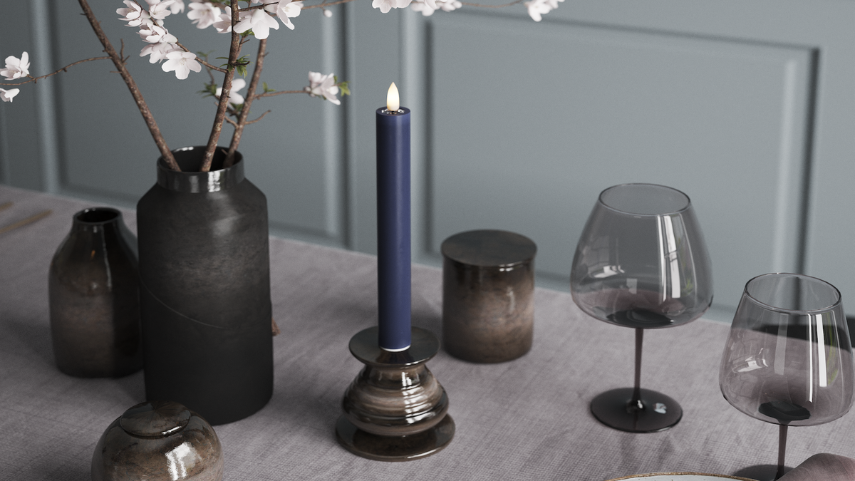 LED Kronlys med naturtro LED flamme