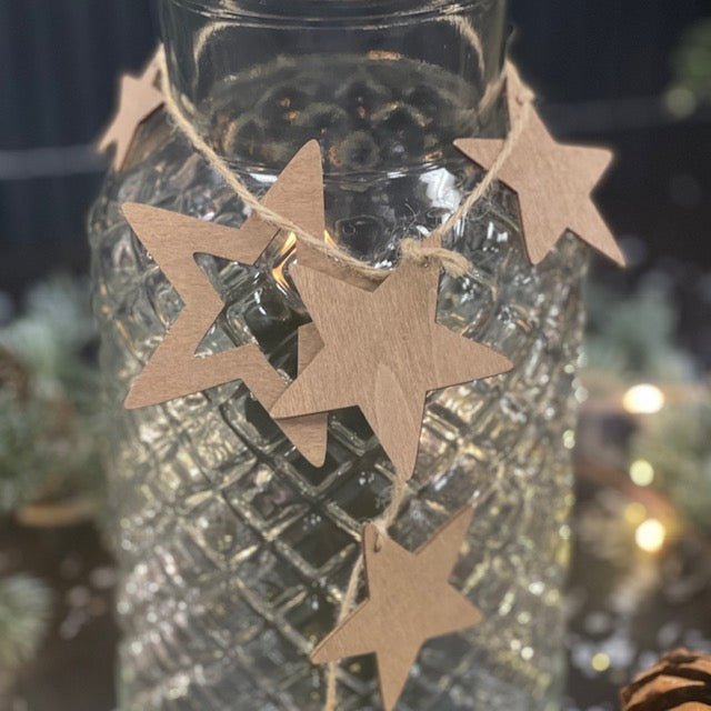 Dekoracyjny sznurek z gwiazdkami 1m Deluxe Homeart 1