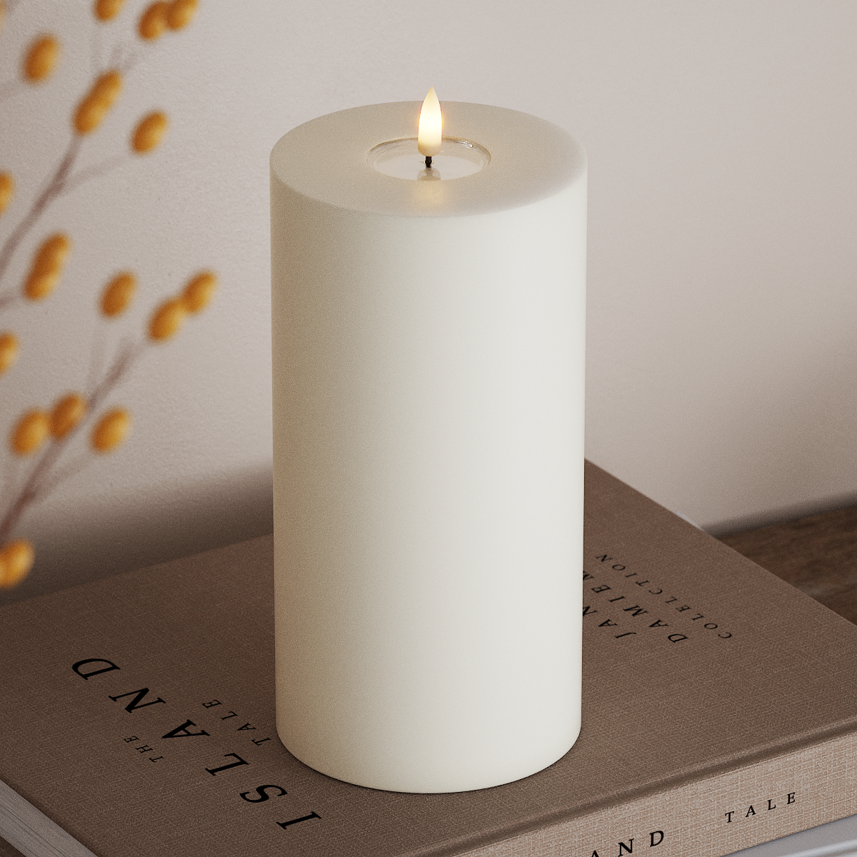 Deluxe Homeart LED Blok świetlny Ø 10 x 20 cm Biały LED blokowanie światła 3