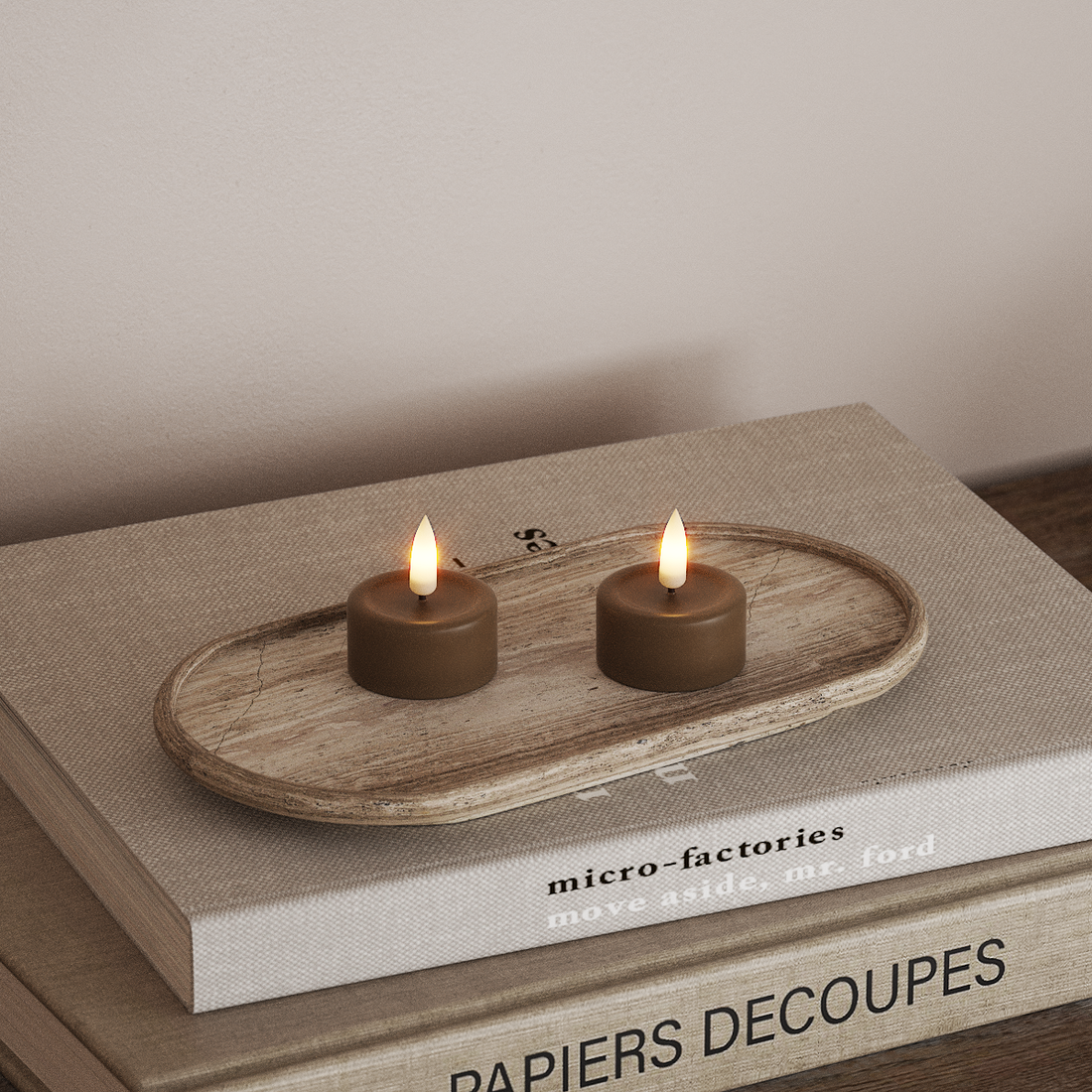 Deluxe Homeart LED Podgrzewacz 2 szt. Karmel LED podgrzewacz 4