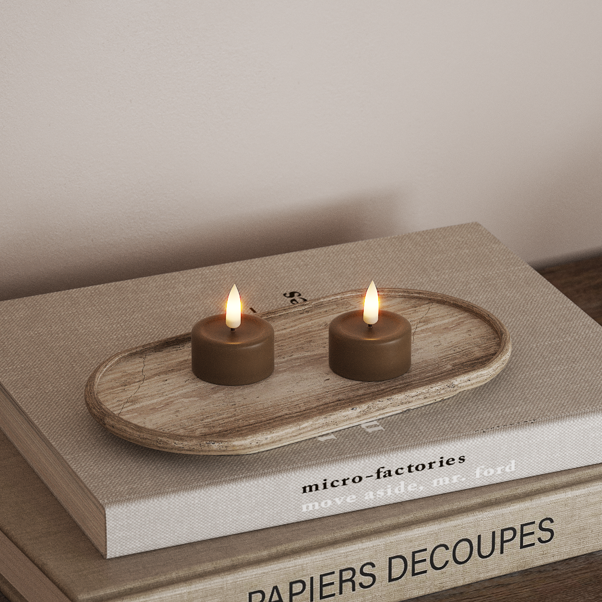 Deluxe Homeart LED Podgrzewacz 2 szt. Karmel LED podgrzewacz 3