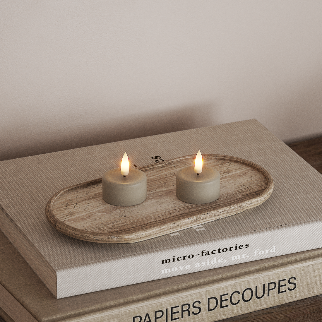 Deluxe Homeart LED Värmeljus 2 stycken Sand LED Värmeljus 4