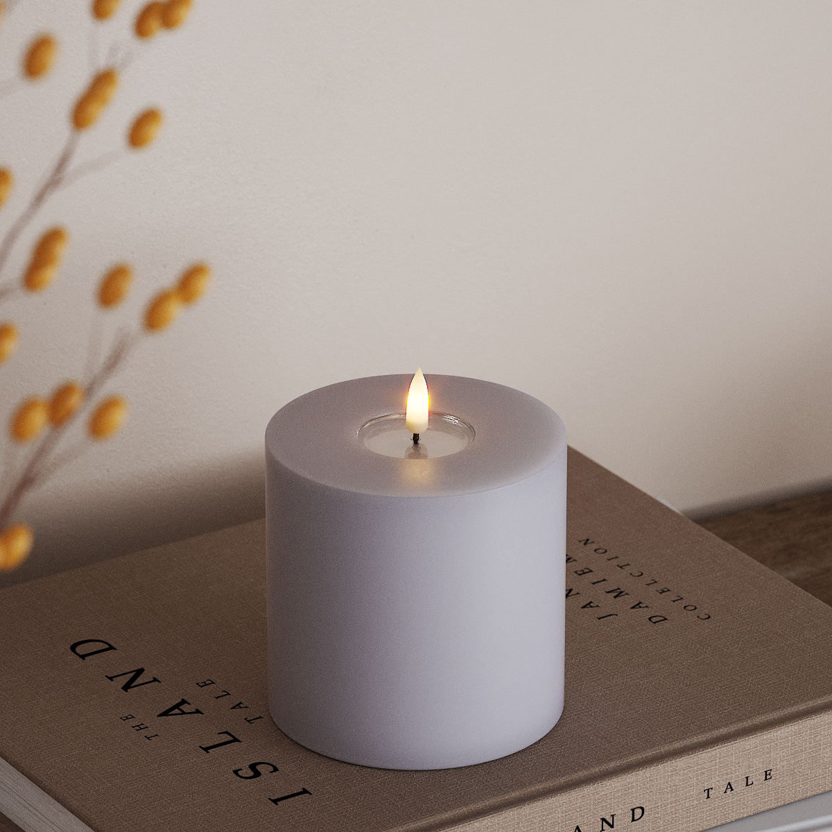 Deluxe Homeart LED Blok świetlny Ø 10 x 10 cm Przygaszony niebieski LED blokowanie światła 3