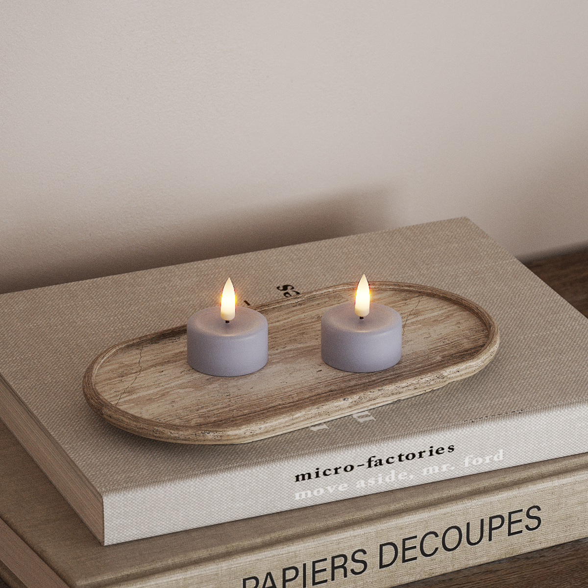 Deluxe Homeart LED Podgrzewacz 2 szt. Przygaszony niebieski LED podgrzewacz 3