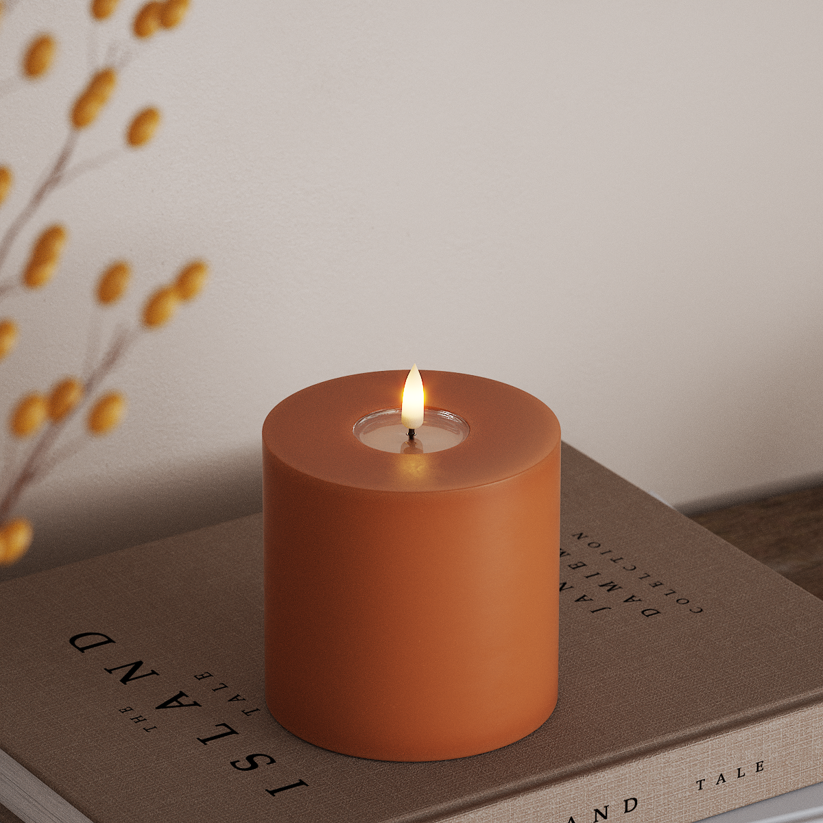 Deluxe Homeart LED Blok świetlny Ø 10 x 10 cm Pomarańczowy LED blokowanie światła 3