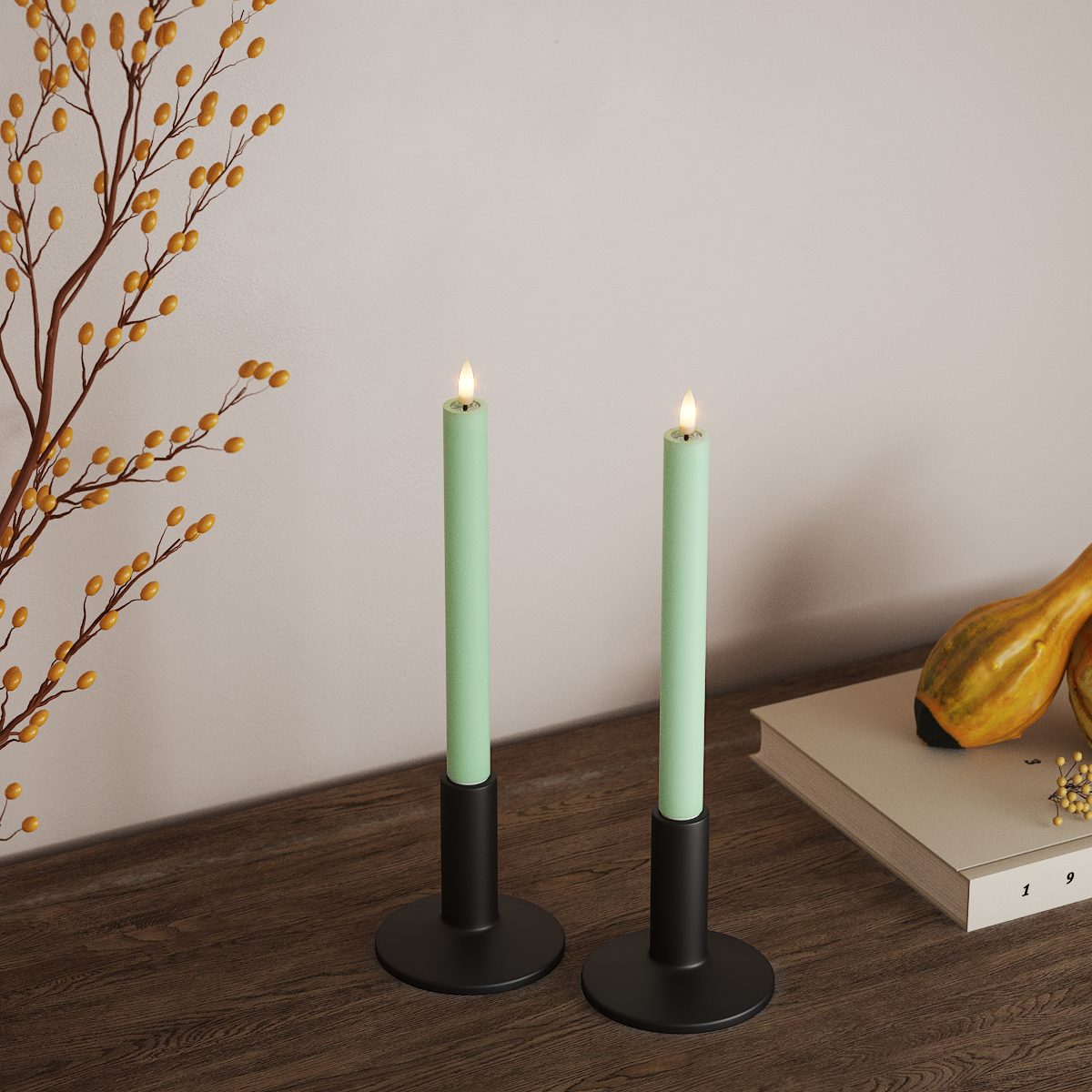 Deluxe Homeart LED φωτιστικό κορώνας 2 τμχ, Ø 2 x 24 cm Μέντα Φως κορώνας LED 3