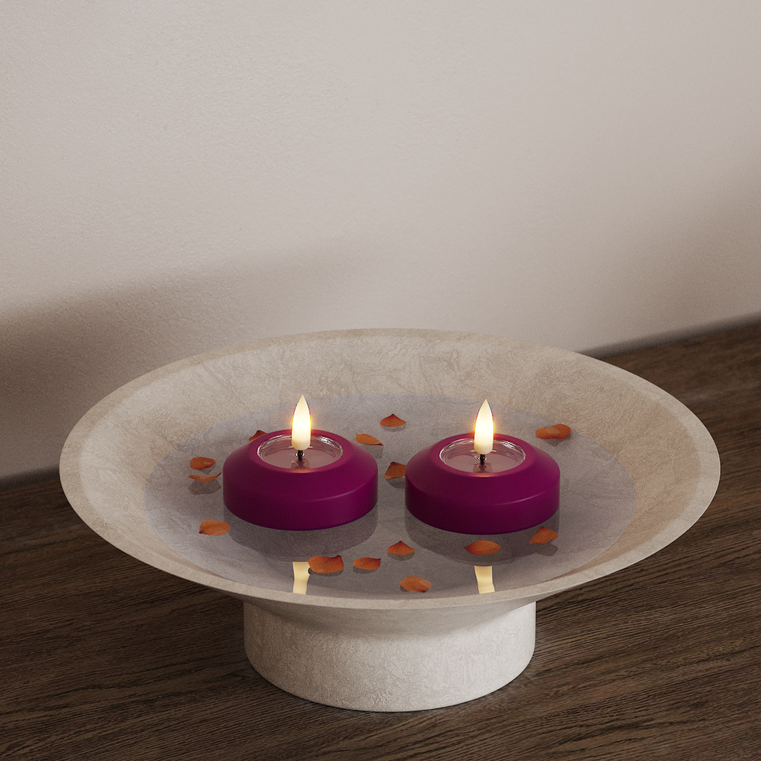 Deluxe Homeart LED Flydelys Ø 6,1 cm 2 stk Violet LED flydelys 4