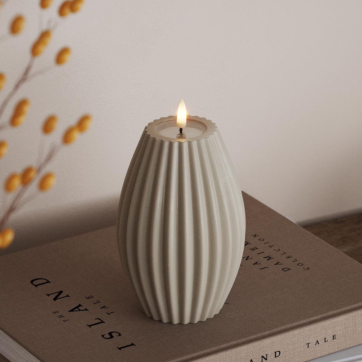 Deluxe Homeart LED Lampa wpustowa gł. 10 x wys. 15 cm Piaskowy LED światło w rowku 3