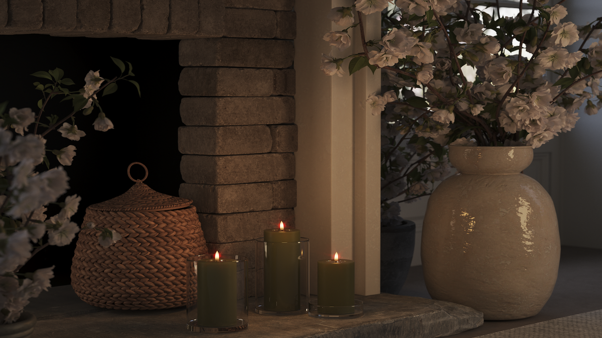 Naturlig tro LED Blockljus Med WetLook ™ -design