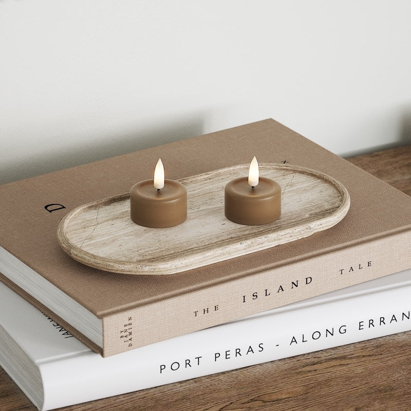 Deluxe Homeart LED Podgrzewacz 2 szt. Karmel