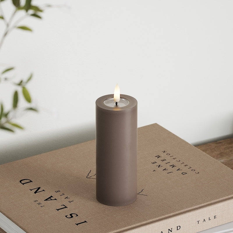 Deluxe Homeart LED Blok świetlny Ø 5 x 12,5 cm Mokka