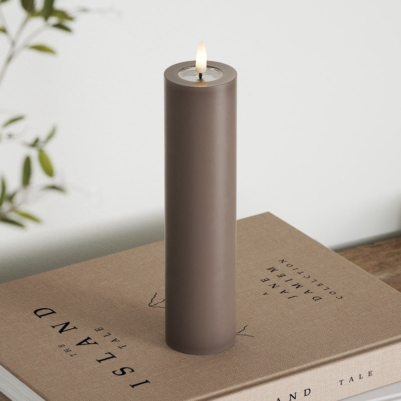 Deluxe Homeart LED Blok świetlny Ø 5 x 20 cm Mokka