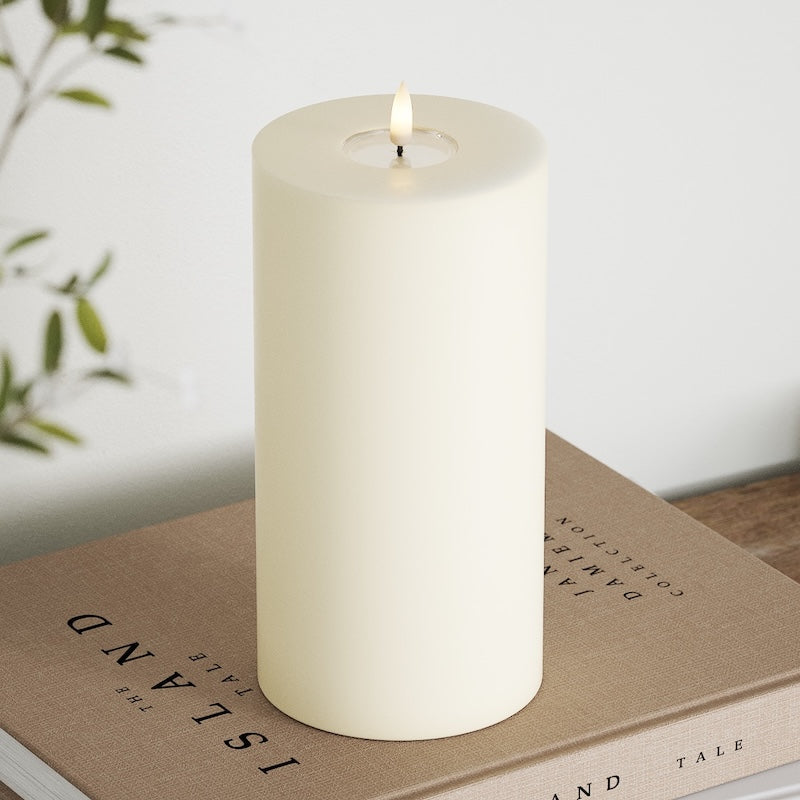 Deluxe Homeart LED Blok świetlny Ø 10 x 20 cm Kremowy