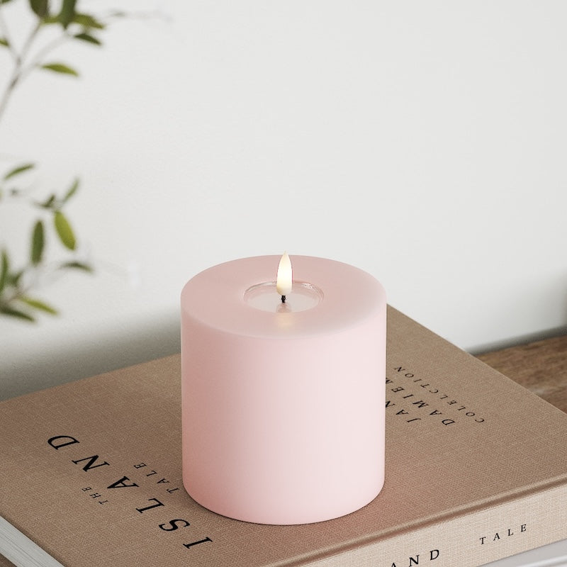 Deluxe Homeart LED Blok świetlny Ø 10 x 10 cm Jasnoróżowy