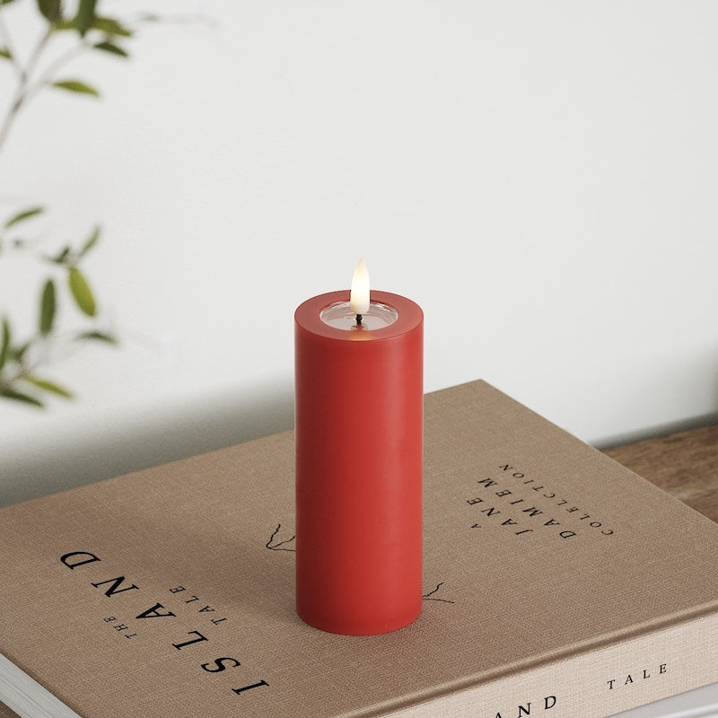 Deluxe Homeart LED Blok świetlny Ø 5 x 12,5 cm Czerwony