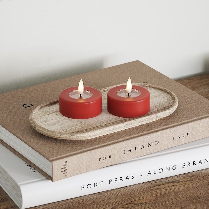 Deluxe Homeart LED Świeczniki Jumbo 2 szt. (Duży) Czarny