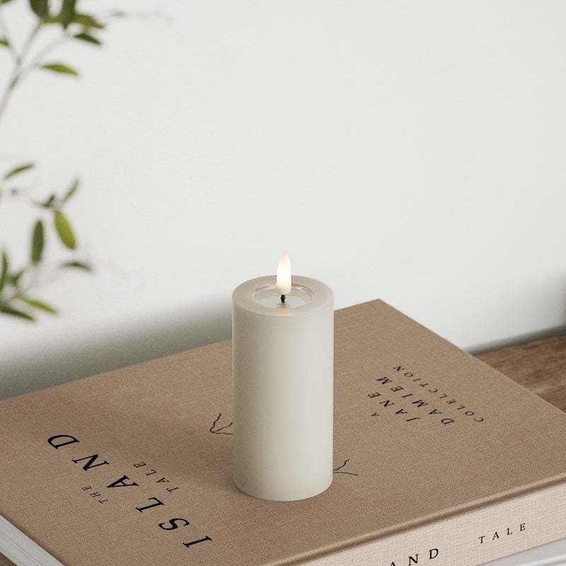 Deluxe Homeart LED Blok świetlny Ø 5 x 10 cm Piaskowy