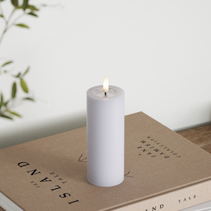 Deluxe Homeart LED Blok świetlny Ø 5 x 12,5 cm Przygaszony niebieski