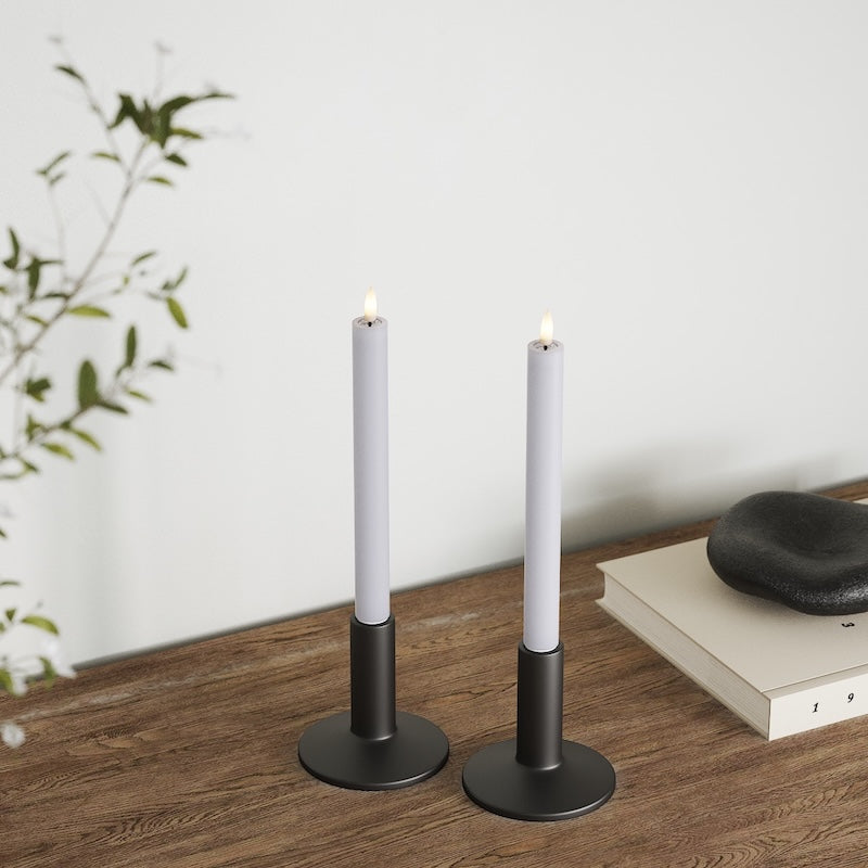 Deluxe Homeart LED Świeca koronowa 2 szt., Ø 2 x 24 cm Przygaszony niebieski