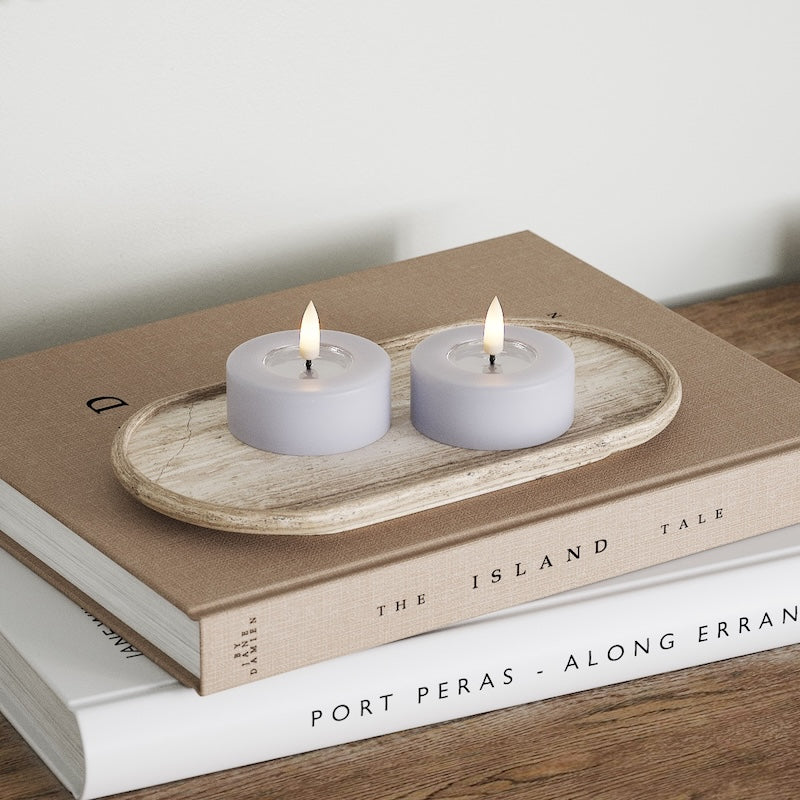 Deluxe Homeart LED Świeczniki Jumbo 2 szt. (Duży) Przygaszony niebieski