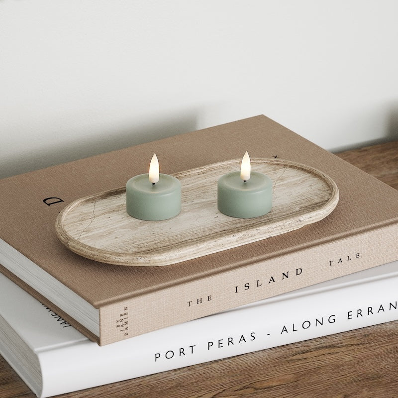 Deluxe Homeart LED Podgrzewacz 2 szt. Szałwiowy zielony