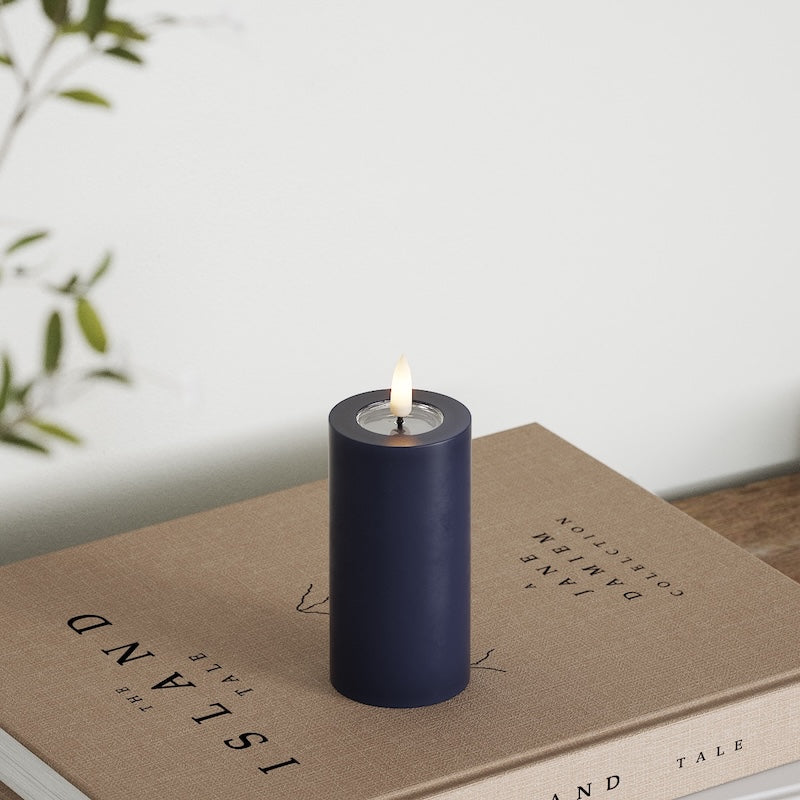 Deluxe Homeart LED Blok świetlny Ø 5 x 10 cm Królewski niebieski