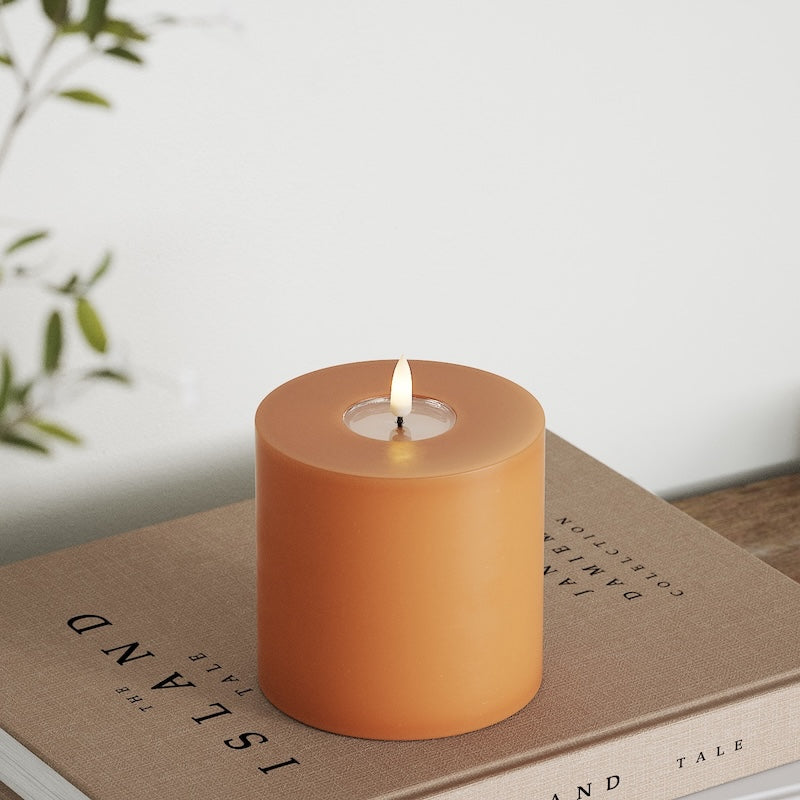 Deluxe Homeart LED Blok świetlny Ø 10 x 10 cm Pomarańczowy