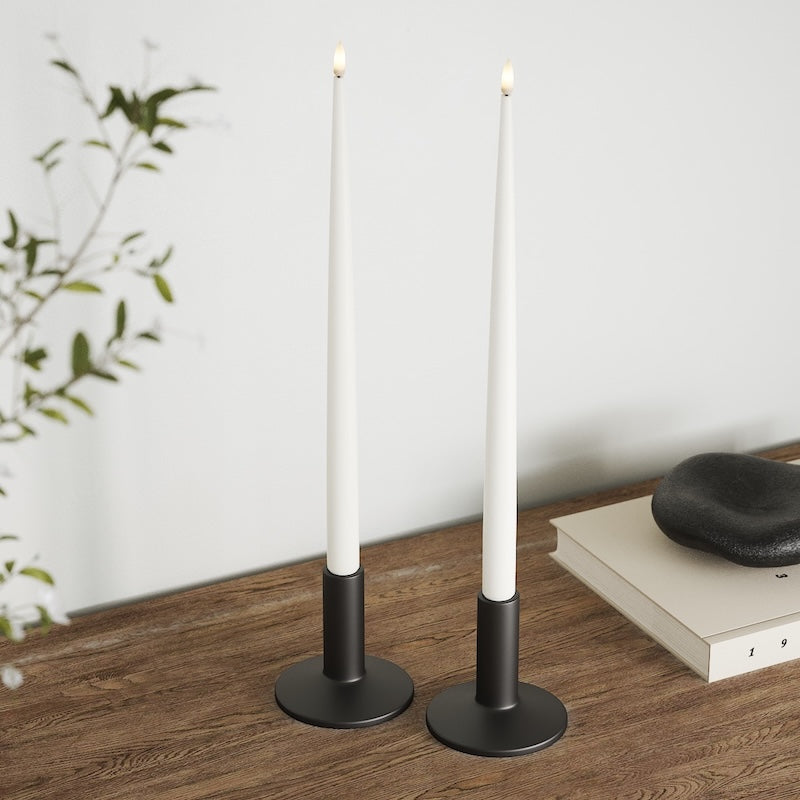 Deluxe Homeart LED Ljus Med Lack med Lack, 2 st 38 cm Vit LED Ljus Med Lack 2