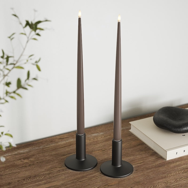 Deluxe Homeart LED Świeca z Lakierem, 2 szt. (38 cm) Mokka