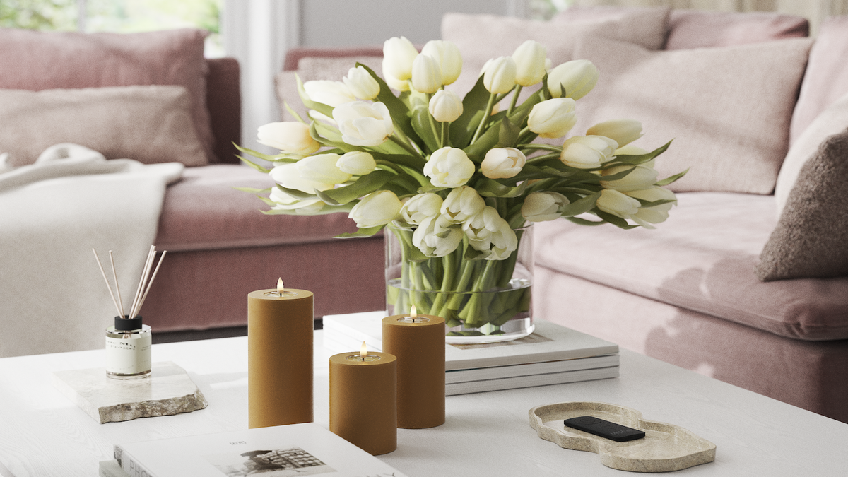 Naturlig tro LED Blockljus Med WetLook ™ -design