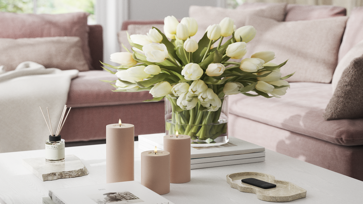 Naturlig tro LED Blockljus Med WetLook ™ -design