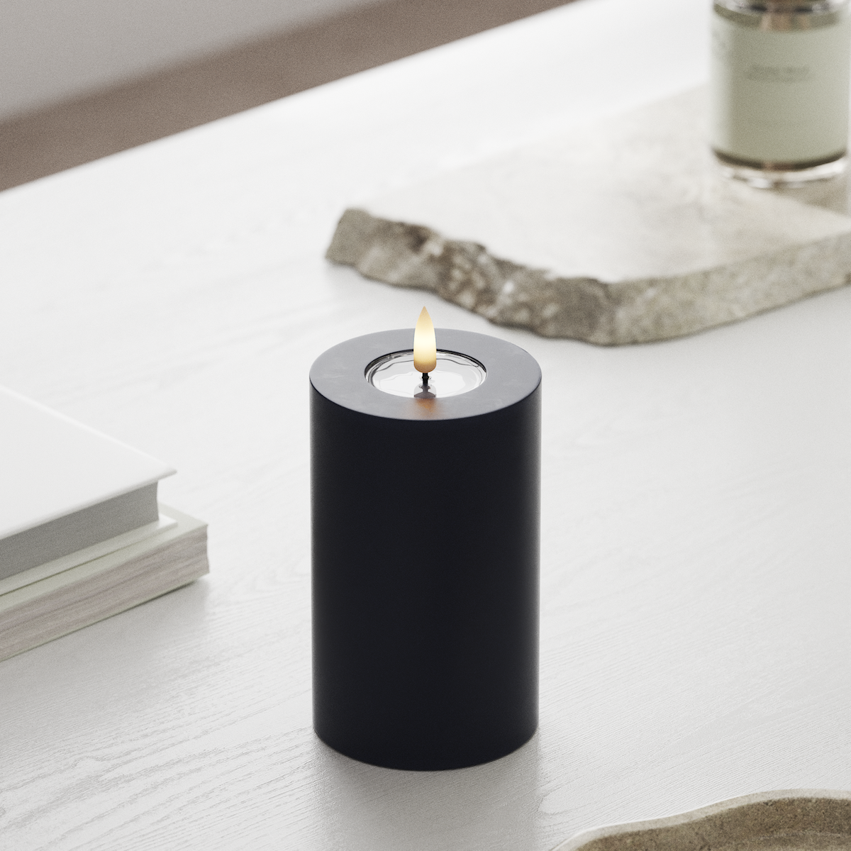 Deluxe Homeart LED Blok świetlny Ø 7,5 x 12,5 cm Królewski niebieski LED blokowanie światła 1