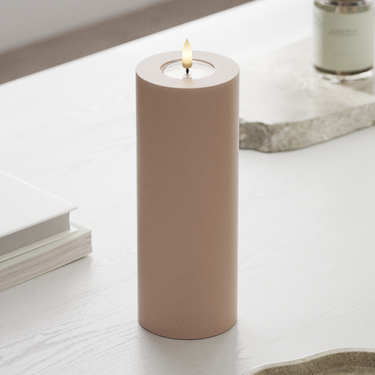 Deluxe Homeart LED Blok świetlny Ø 7,5 x 20 cm Różowy LED blokowanie światła 1