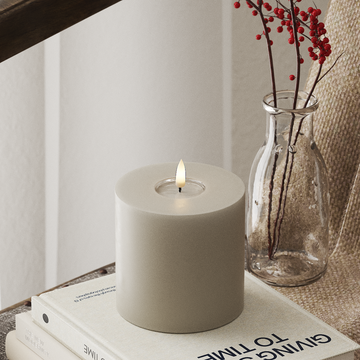 Deluxe Homeart LED Blok świetlny Ø 10 x 10 cm Piaskowy LED blokowanie światła 4