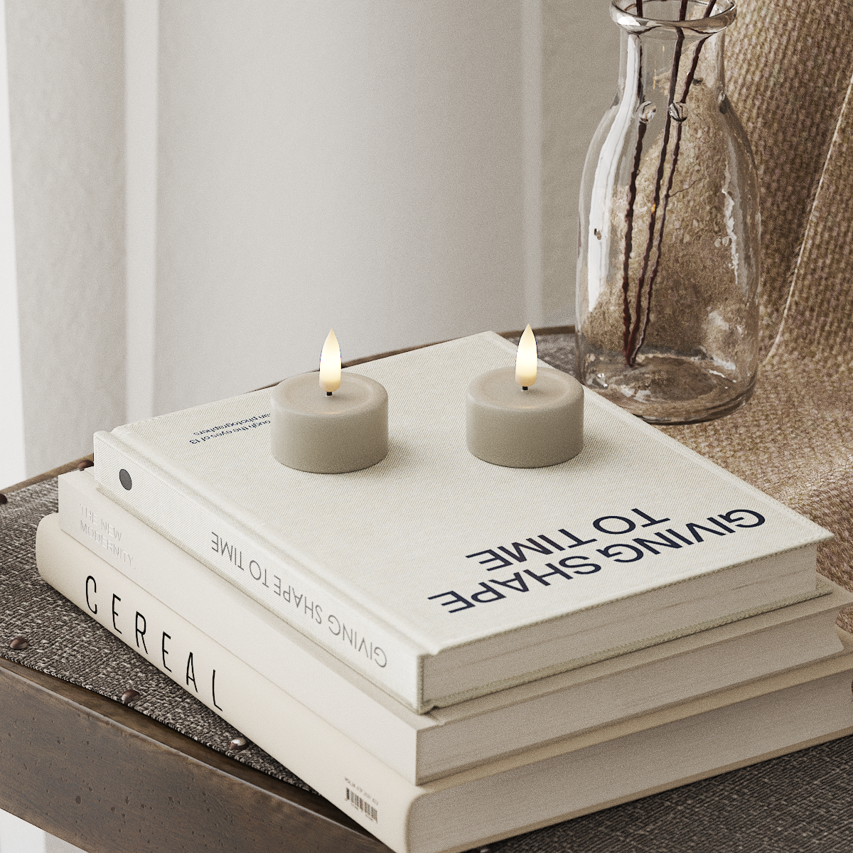 Deluxe Homeart LED Podgrzewacz 2 szt. Piaskowy LED podgrzewacz 4